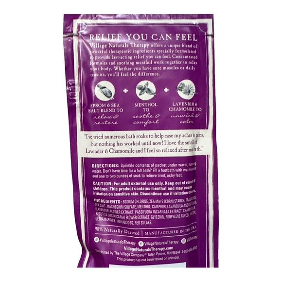 Village Naturals 2Pk Concentrated Mineral Bath Soak Set NWT - Picture 5 of 5